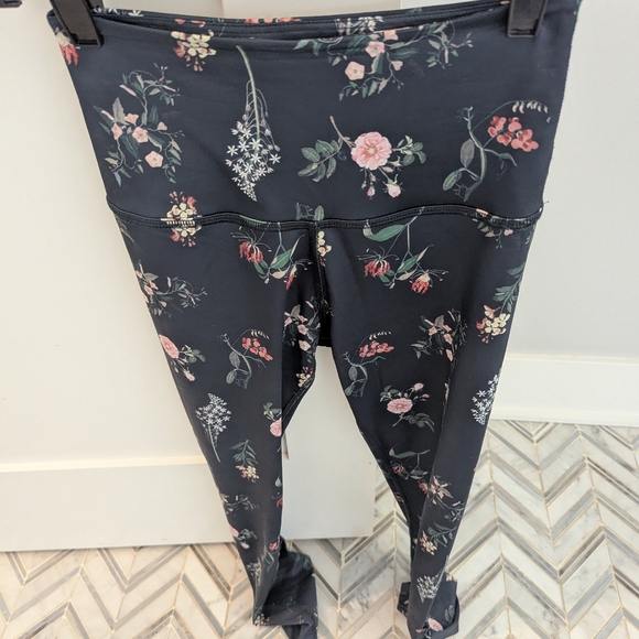 Beyond Yoga Pants - Beyond Yoga Floral Print Pants - Black and Pink